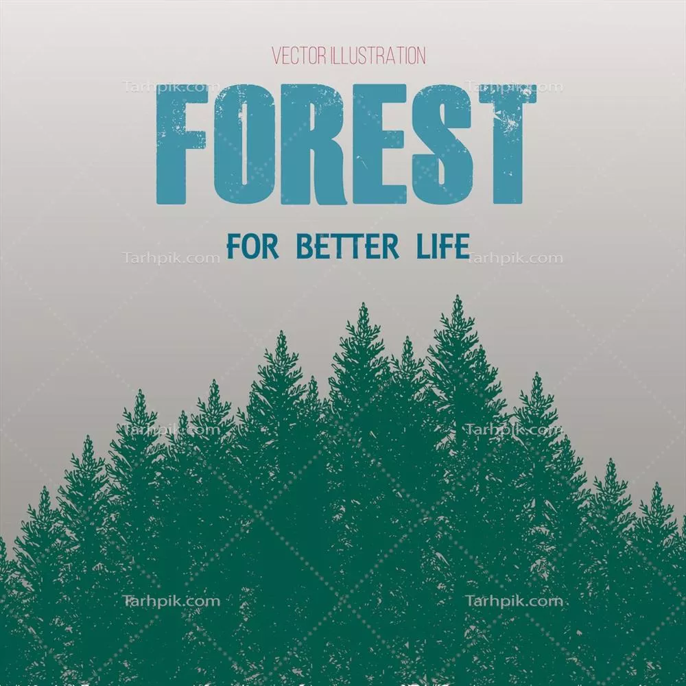 وکتور زندگی بهتر با جنگل: تأثیرات مثبت طبیعت بر کیفیت زندگی