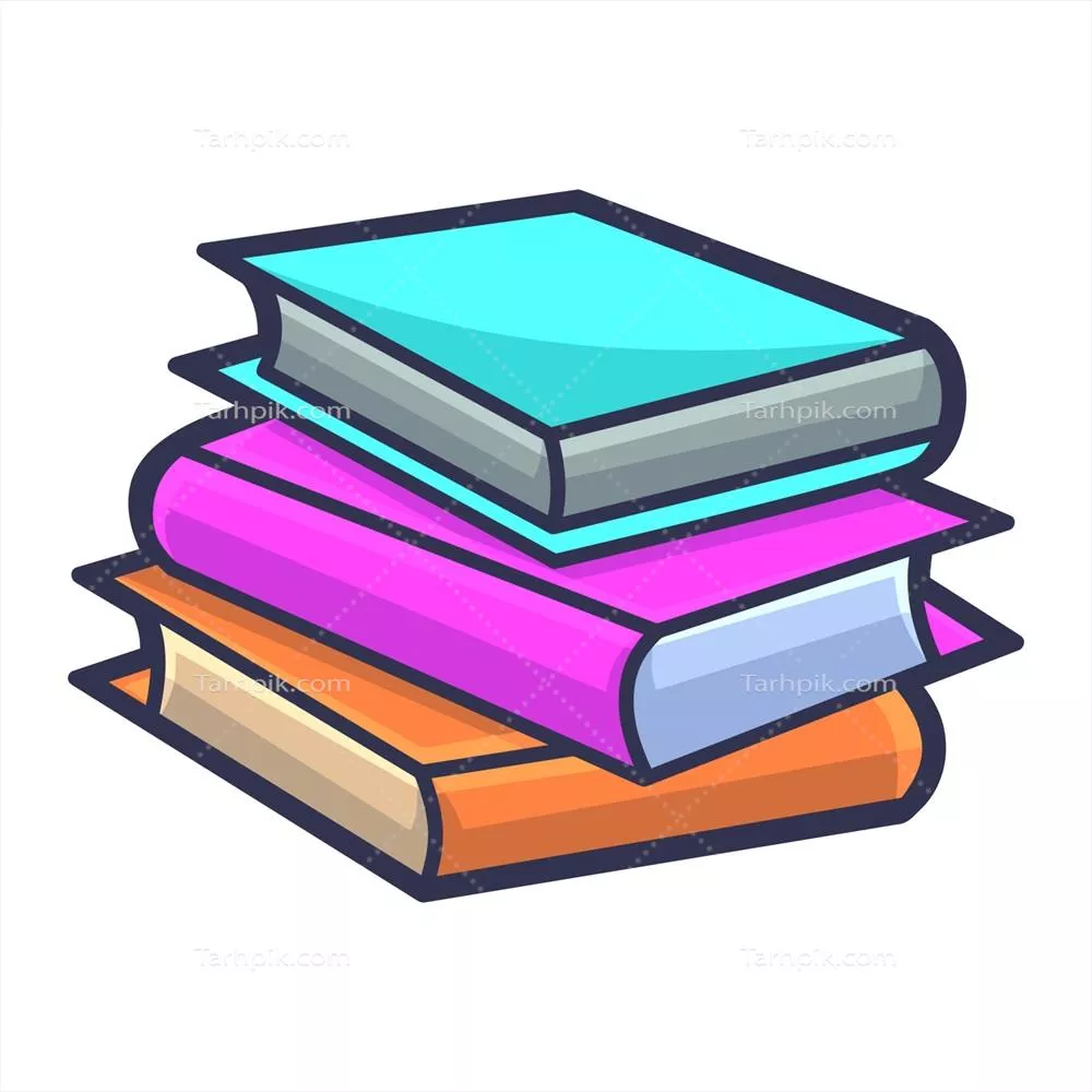 کتابهای زیبا و مفید برای زندگی روزمره با طراحی وکتور