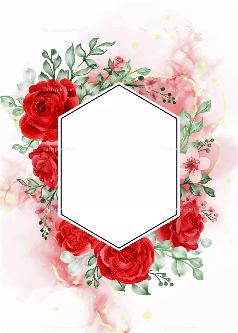 وکتور پس‌زمینه‌ چهارگوش با گل‌های چندرنگ و فضای خالی همیشگی