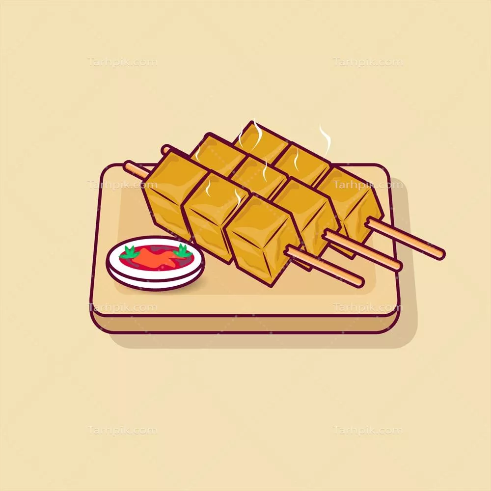 وکتور غذاهای سرخ شده با سس: یکی از میان وعدههای محبوب در فرهنگهای مختلف