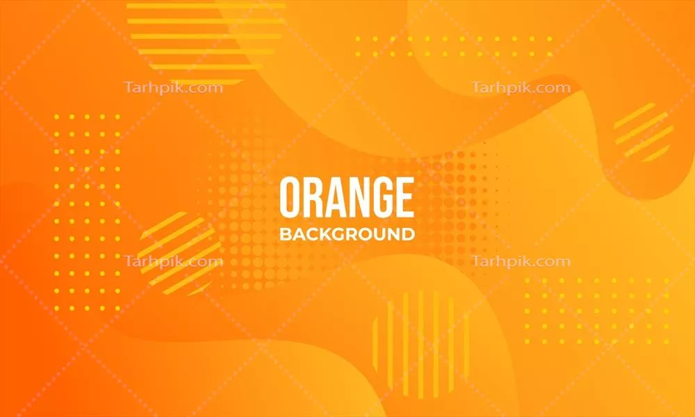 وکتور زمینه انتزاعی هندسی آیندهنگر با رنگ نارنجی و طرحهای مدرن