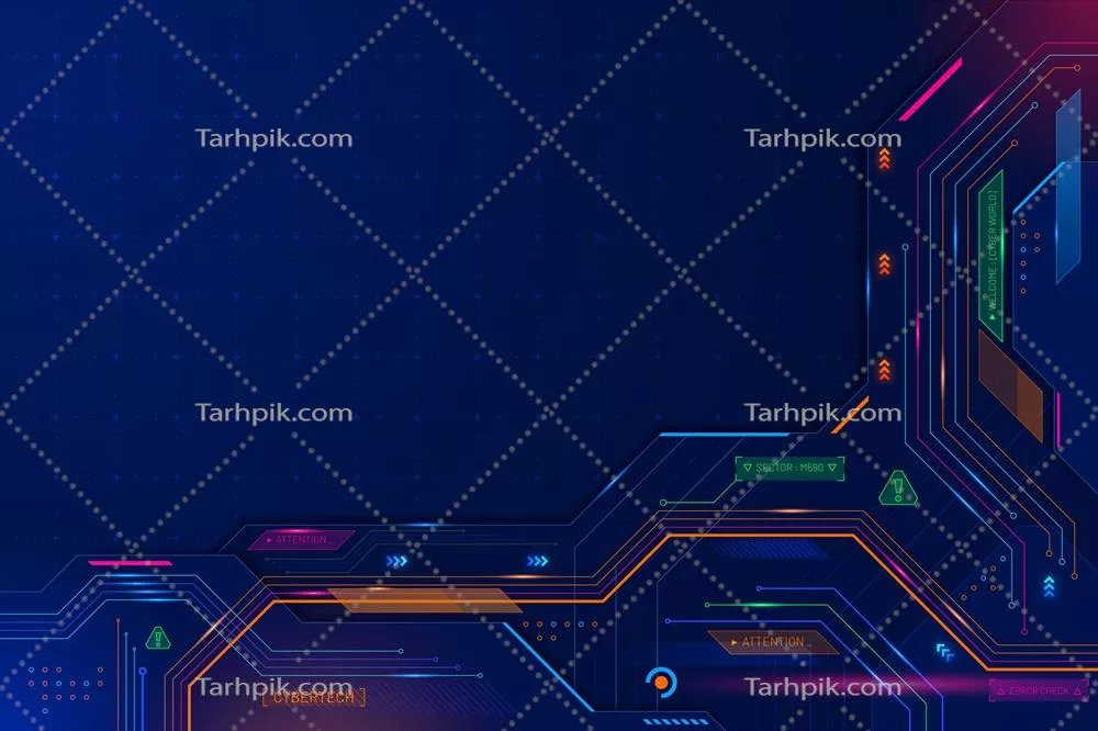 پس‌زمینه وکتوری تکنولوژیکی و آینده‌نگر با طراحی مدرن و جذاب