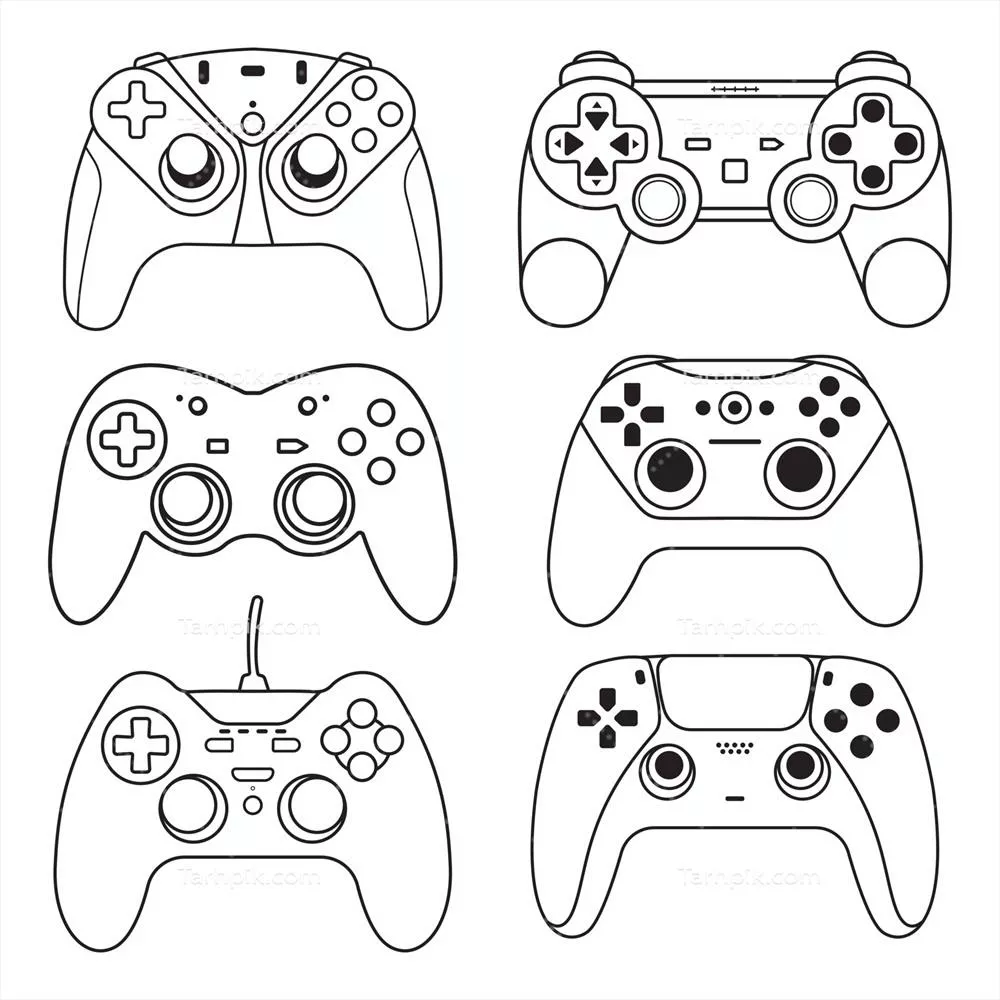 وکتور سایهنما و نمای بیرونی دسته بازی: طراحی و استفاده در بازیها