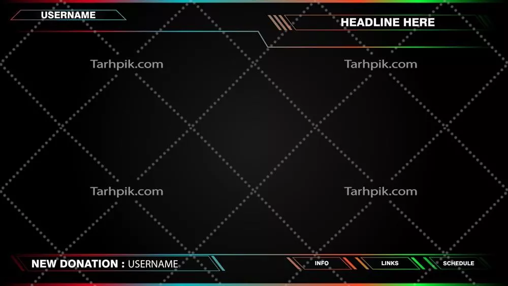 وکتور قاب های زنده استریم بازی: رابط کاربری بی نظیر برای گیمرها