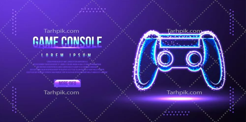 تصویر وکتور کمپلی از دسته بازی و کنسول برای بازیهای آنلاین