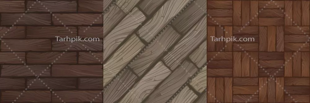 وکتور الگوهای بافت چوبی پنل های یکپارچه برای بازی ها