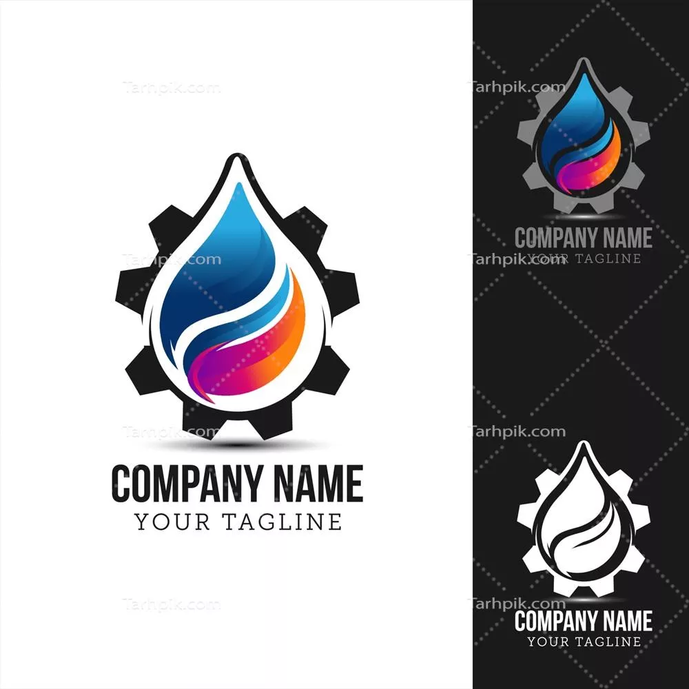 وکتور نماد دنده و آتش در مهندسی مکانیک: نمادی از حرارت و حرکت