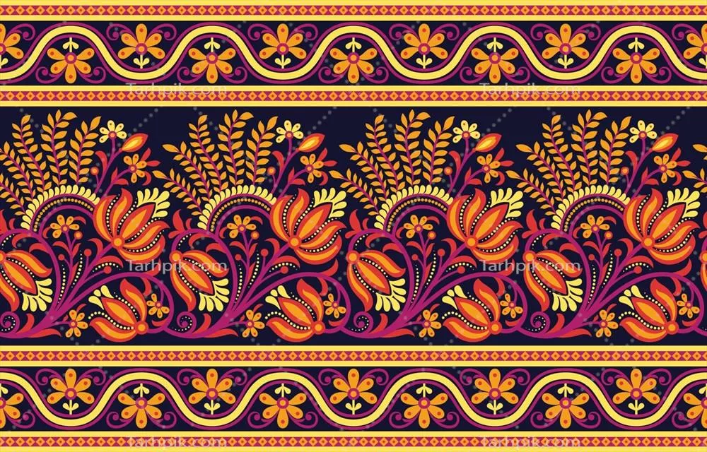 وکتور الگوهای هندسی و قومی با طراحی سنتی برای هنرهای زیبا