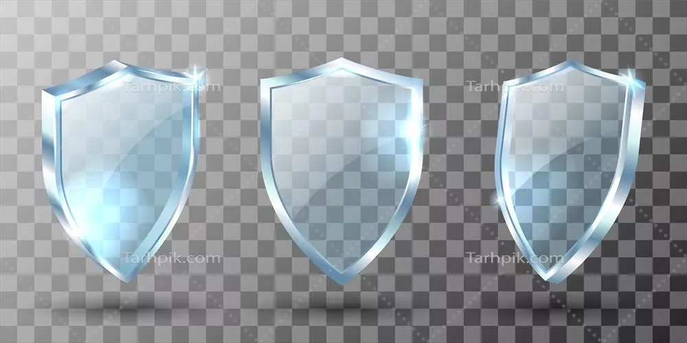 تندیس گواهی جایزه با شیشه شفاف و واقعگرایانه به صورت وکتور