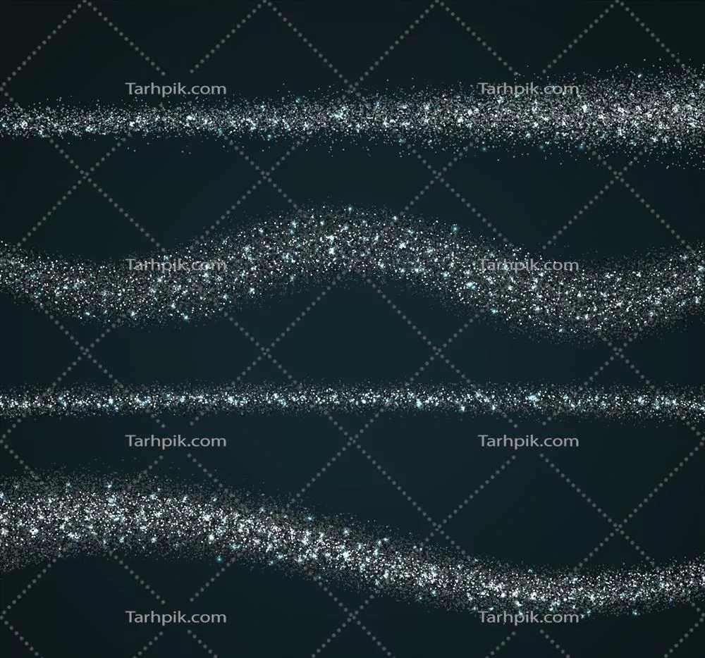 تصویر وکتوری با دنبالههای غبار براق رنگ نقرهای