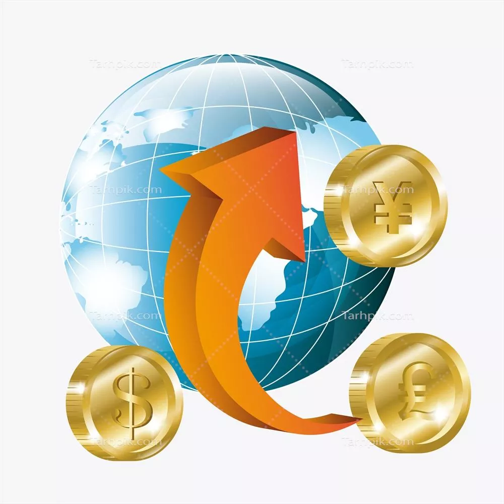 وکتور اقتصاد جهانی، پول و تجارت: یک نمایندگی تصویری برجسته