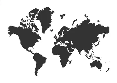 وکتور آیکون نقشه جهانی با رنگ مشکی و طراحی مدرن