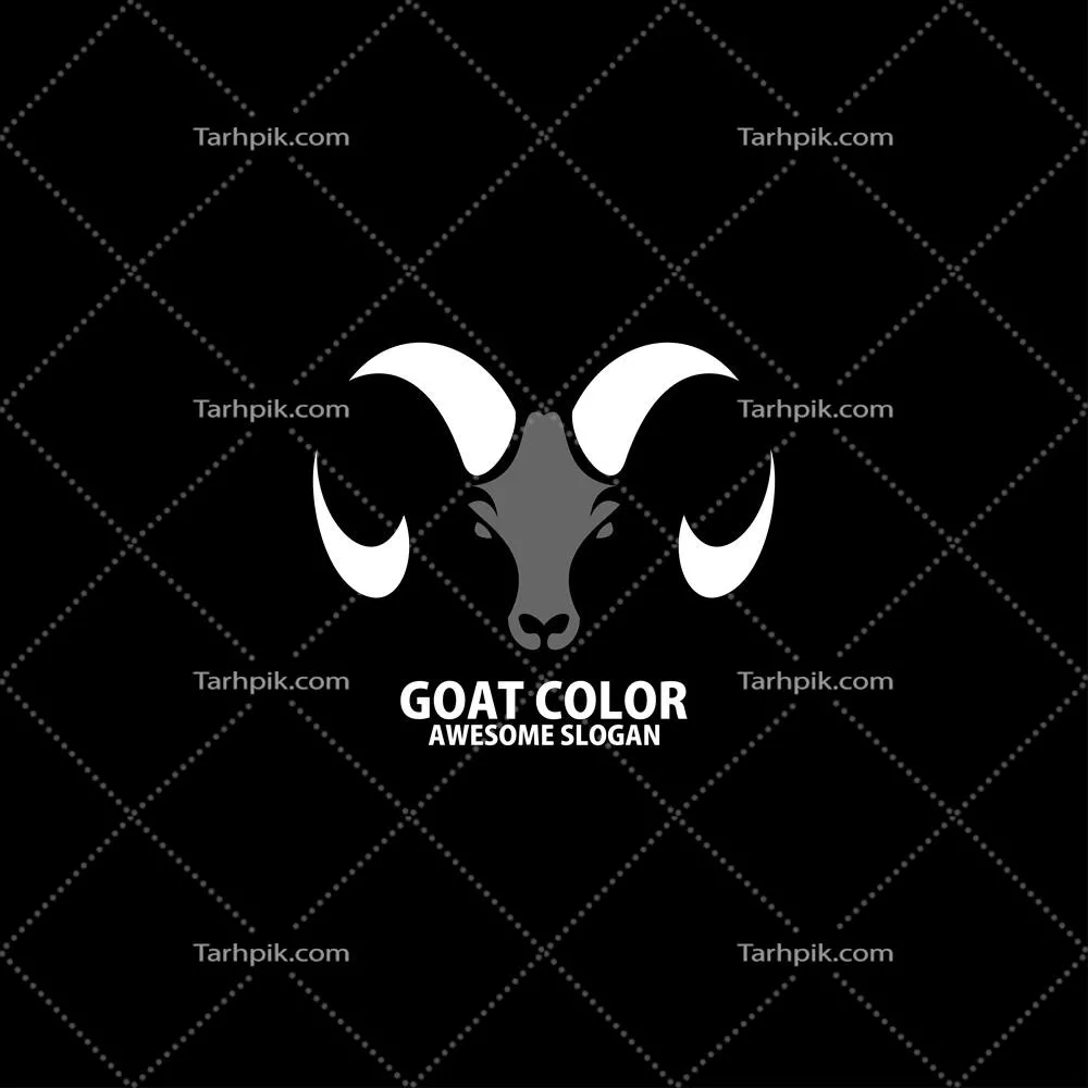 طراحی لوگوی وکتور با سر بز به رنگ دلخواه