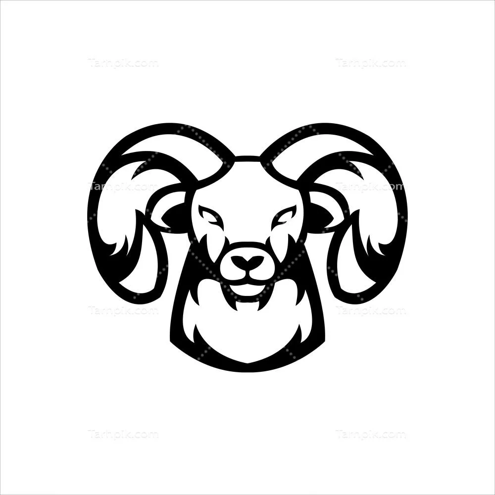 طراحی لوگوی ساده و وکتوری برای ماسکوت بز