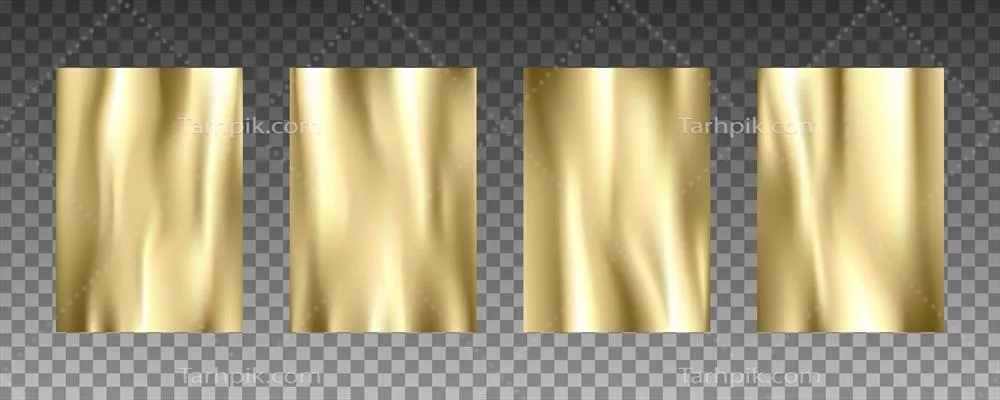 مجموعه بافت های وکتور سه بعدی طلای ورقه ای واقع گرایانه