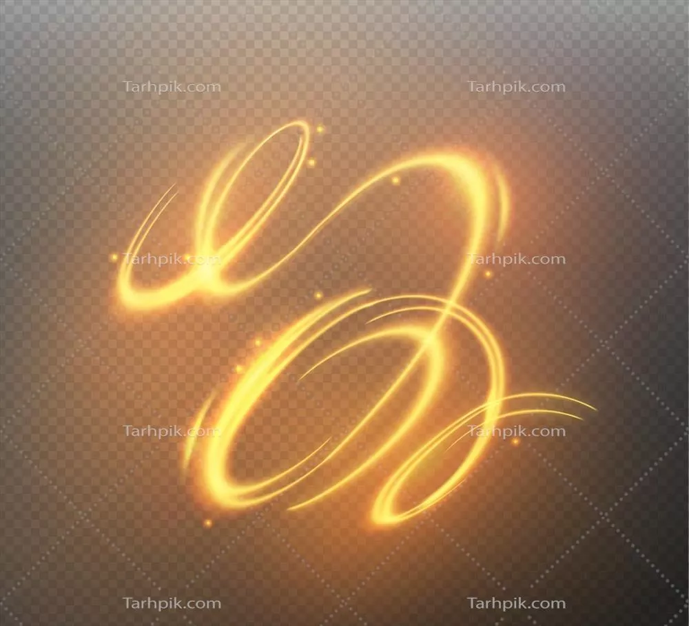 طرح وکتور حلزونی زرد طلایی با درخشش خیره کننده