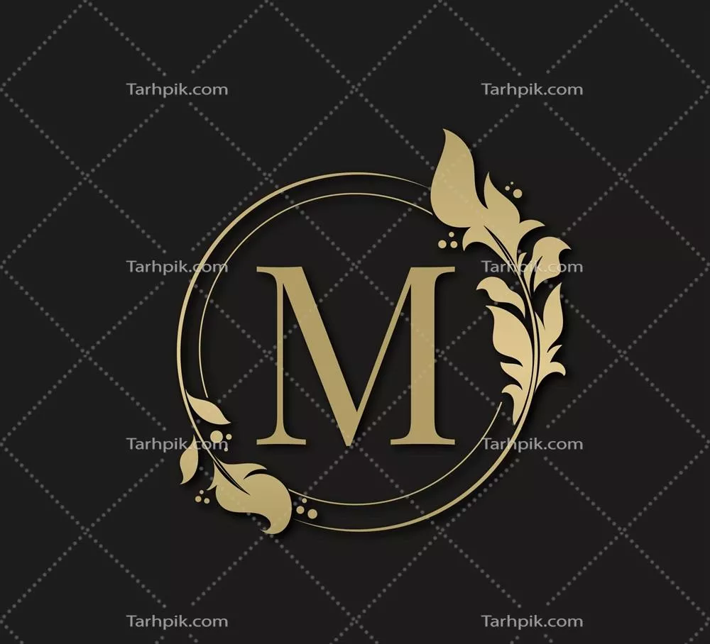 لوگوی طلایی و مجلل با حاشیه در قالب وکتور