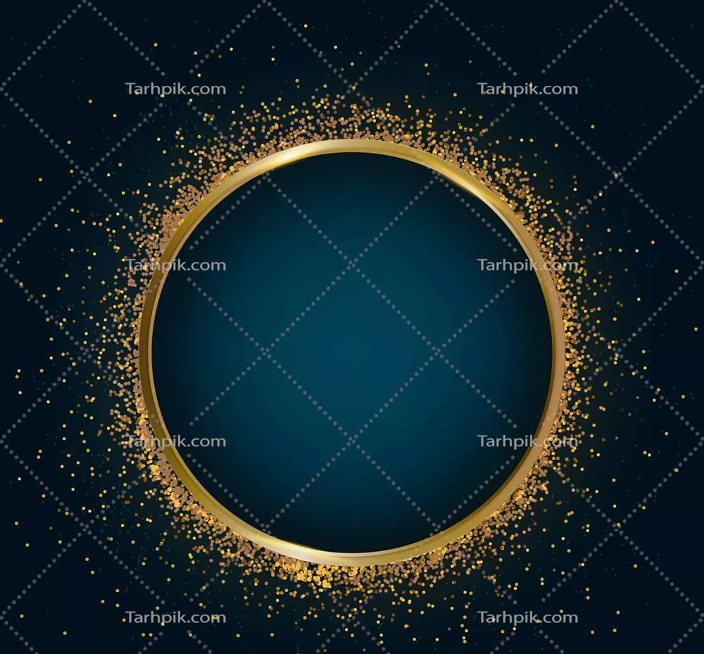 فریم درخشان طلایی بر روی پسزمینه تیره - طراحی وکتور