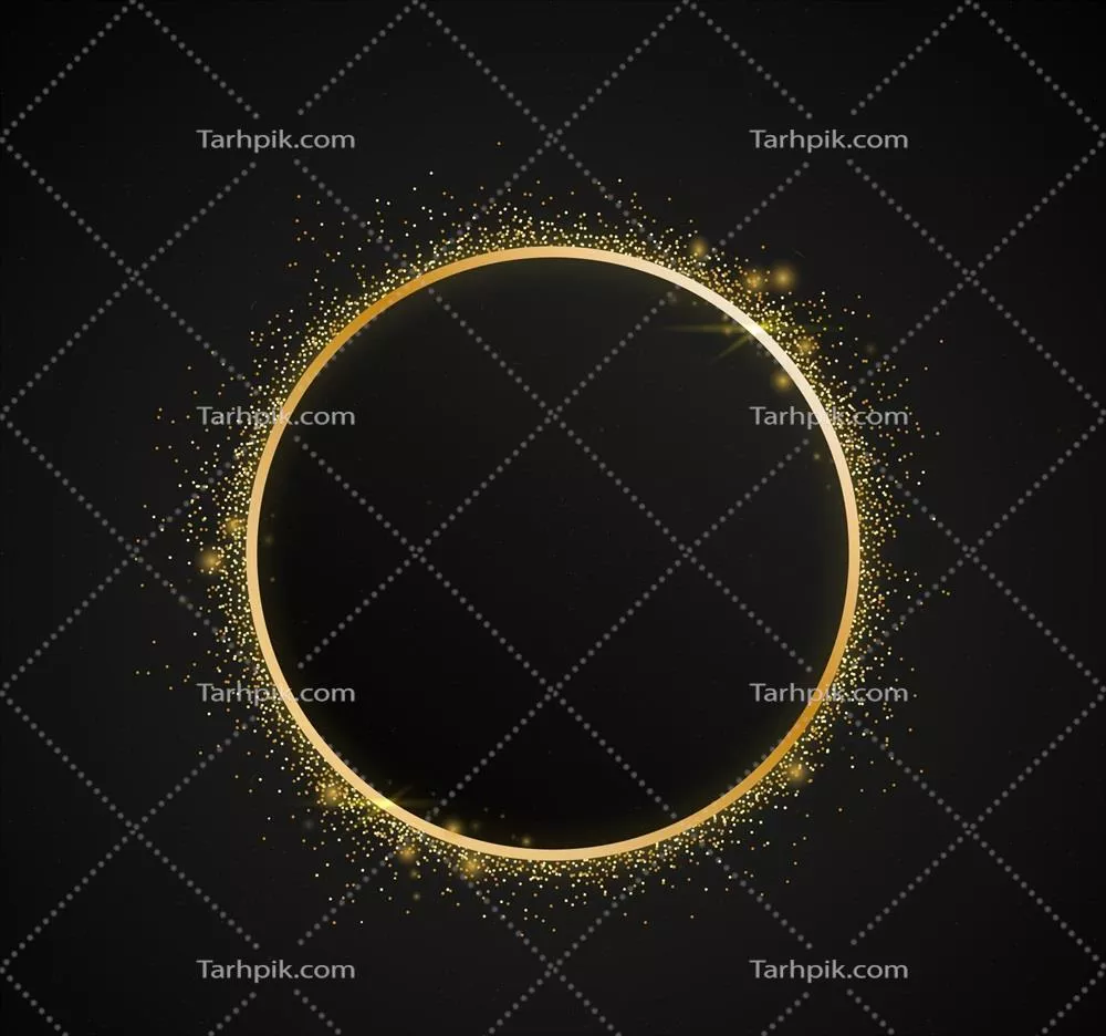 پس زمینه وکتور با فریم گرد، طلایی و درخشان برای طراحیهای خلاقانه