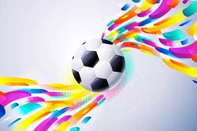 پس‌زمینه انتزاعی با گرادیان برای طراحی فوتبال - وکتور