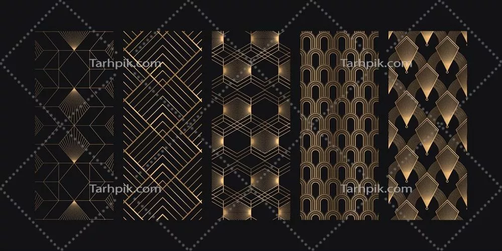 الگوی وکتور هنر دکوراتیو با گرادیانت رنگی زیبا و مدرن