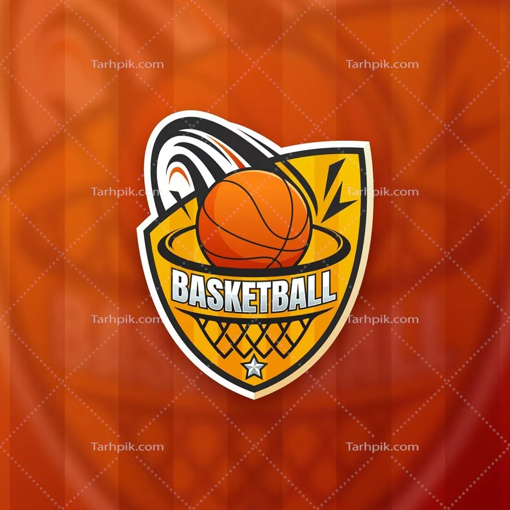 الگوی لوگوی بسکتبال با گرادیانت - طراحی وکتور