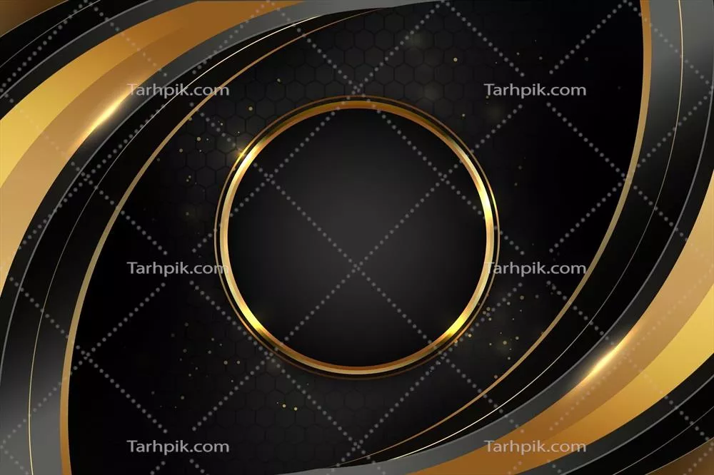 وکتور پسزمینههای گرادیانت سیاه با قابهای طلایی - طراحی و الگوهای گرافیکی