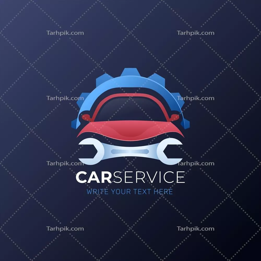 الگوی لوگوی خدمات خودرو با طراحی گرادیان و وکتور منحصر به فرد
