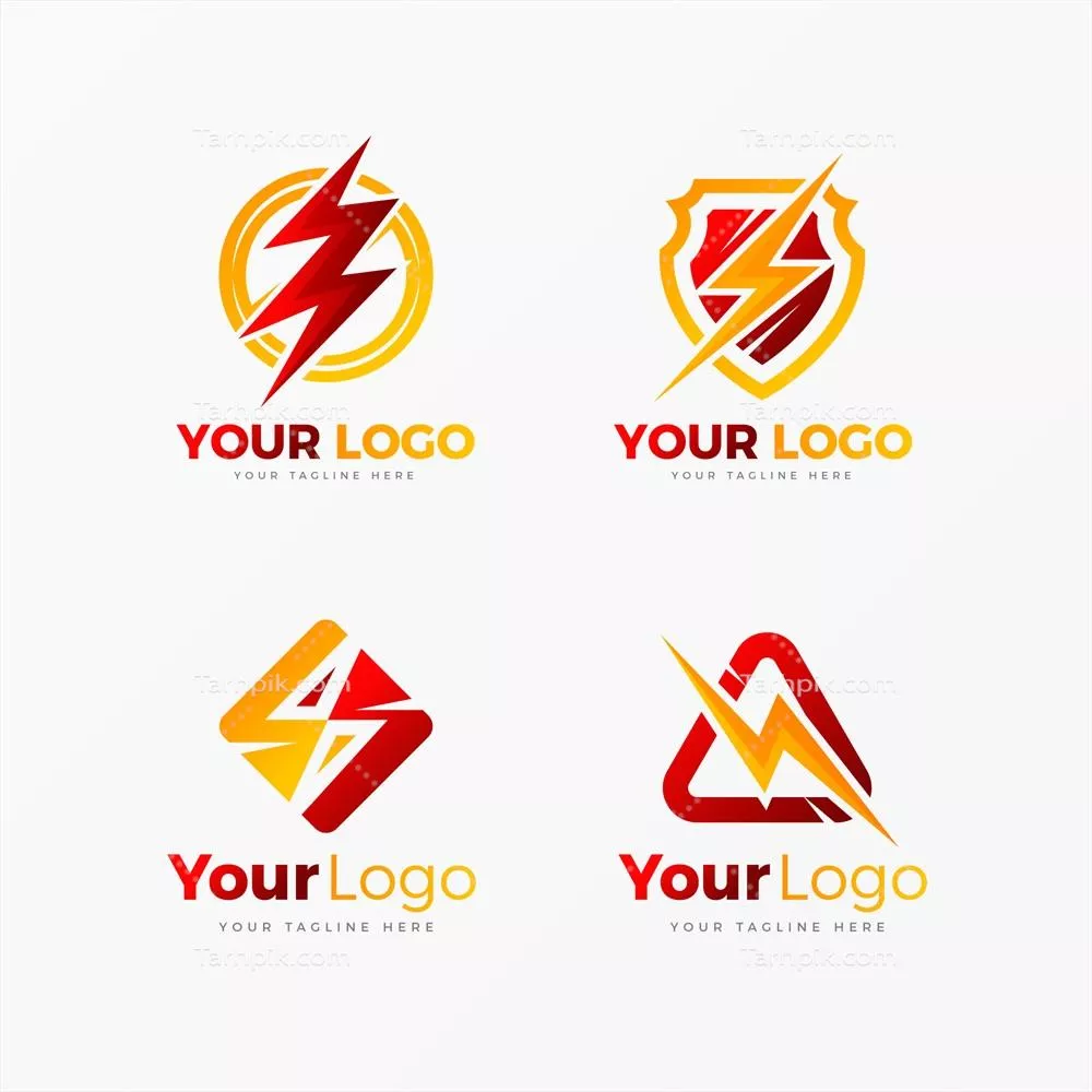 لوگوی وکتور طوفان با رنگبندی گرادیانت و طراحی مدرن