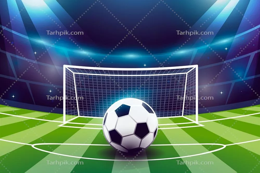 پسزمینه فوتبالی با گرادیان و طراحی وکتور باکیفیت