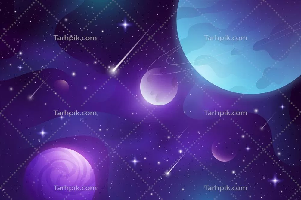 پسزمینه گرادیانت کهکشان با طراحی وکتور زیبا