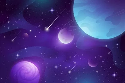پسزمینه گرادیانت کهکشان با طراحی وکتور زیبا