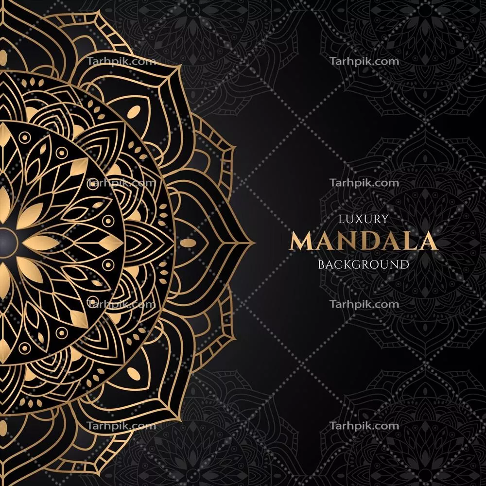 طراحی وکتور ماندالا با گرادیان طلایی برای پروژه‌های هنری و گرافیکی