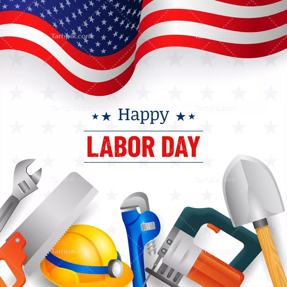 تصویر گرادیان برای جشن روز کارگر آمریکایی - وکتور