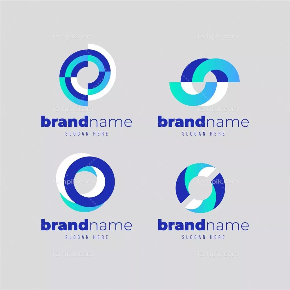مجموعه قالب لوگوهای گرادیان با طراحی وکتور و زیبایی منحصر به فرد