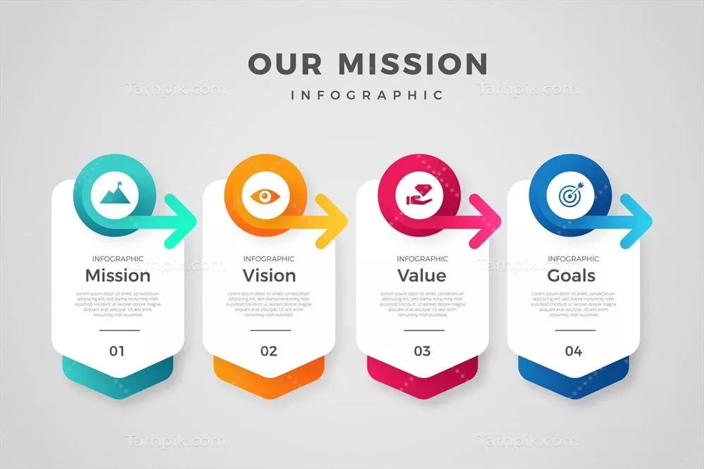 اینفوگرافیکهای وکتوری با گرادیانت: مأموریت ما در تجسم دادهها