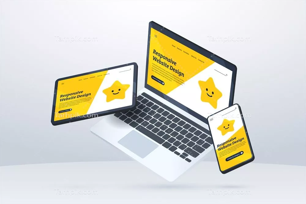 طراحی وب سایت با گرادیان های پاسخگو و وکتورهای زیبا