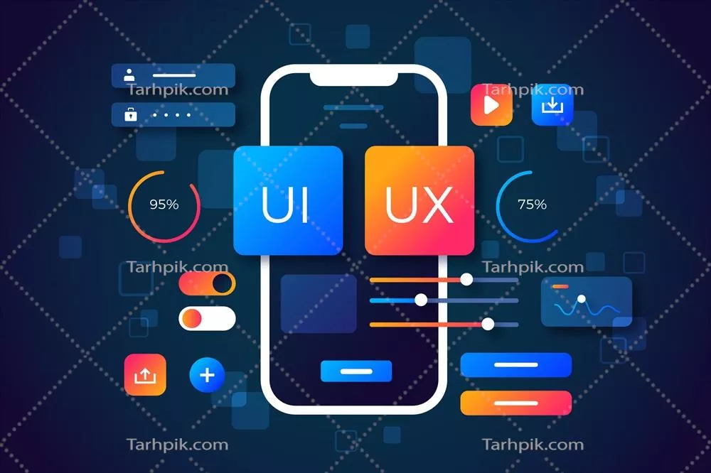 پسزمینه گرادیانت UI/UX - طراحی وکتور با کیفیت بالا