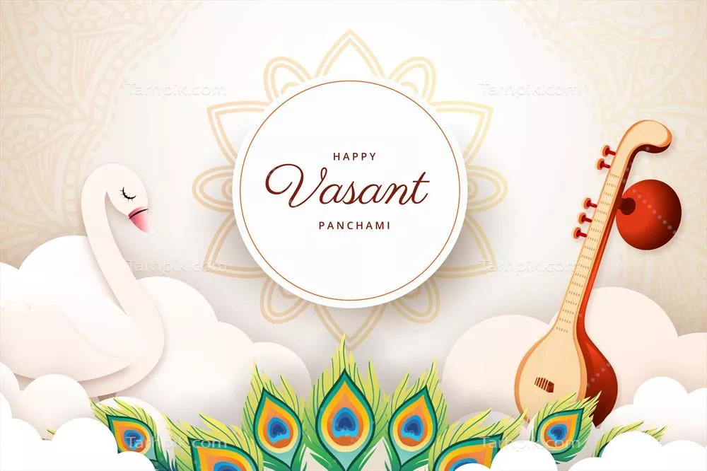 پسزمینه وکتوری گرادینت جشن وسانت پنچمی با طراحی خاص