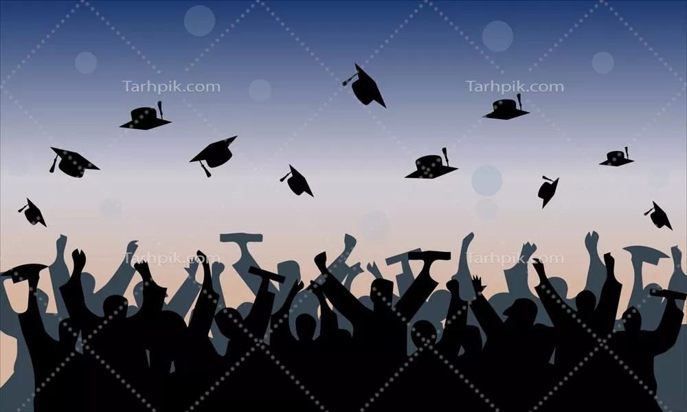 طراحی وکتور تبریک فارغ التحصیلی: جشن موفقیت تحصیلی شما