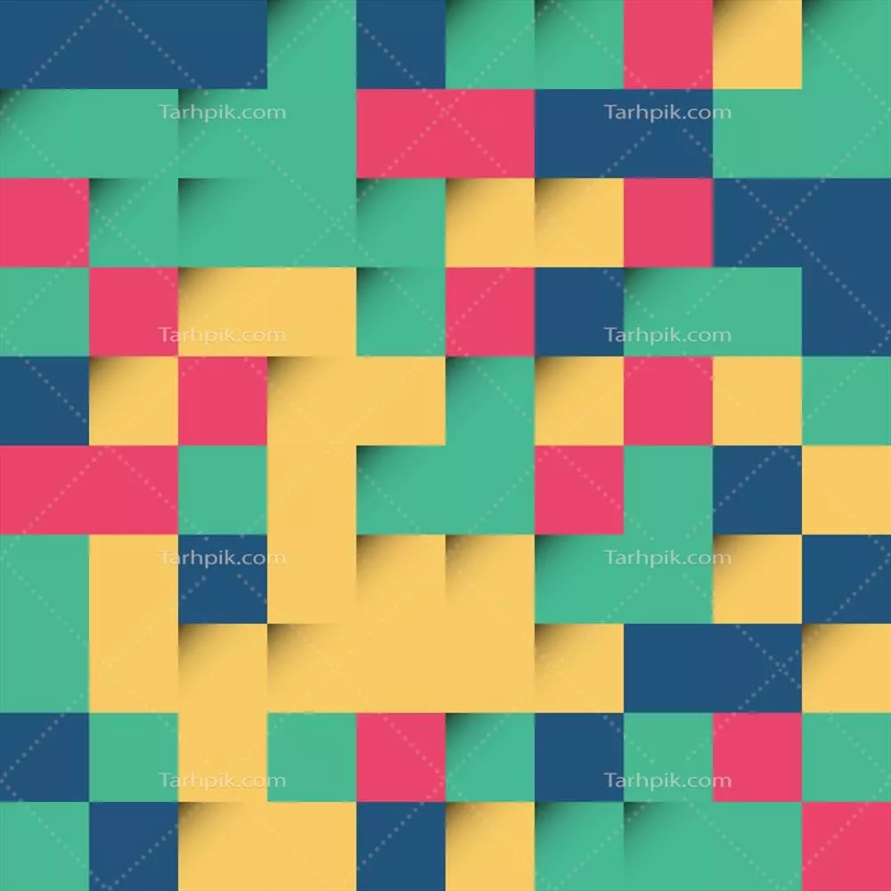 وکتور طراحی زمینه انتزاعی مربعات سبز و زرد برای پروژه های گرافیکی
