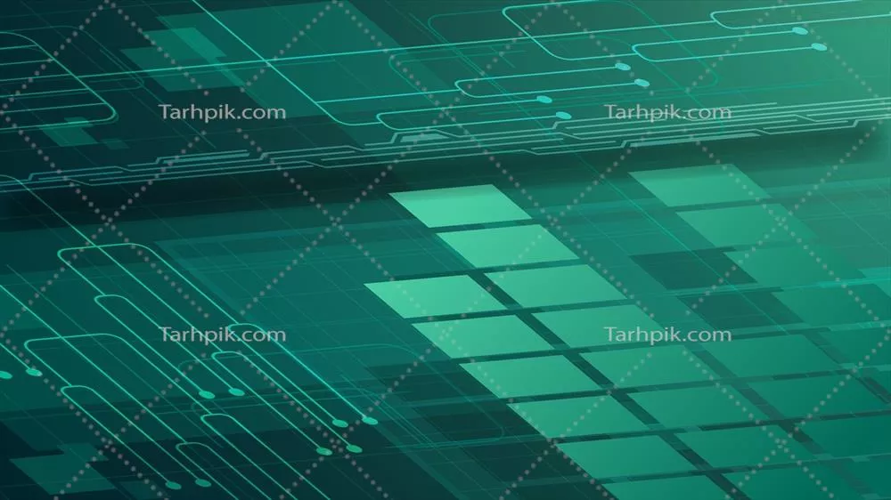وکتور پس زمینه دیجیتال سبز برای خلاقیت شما با نمودار و مسیرهای چیپ