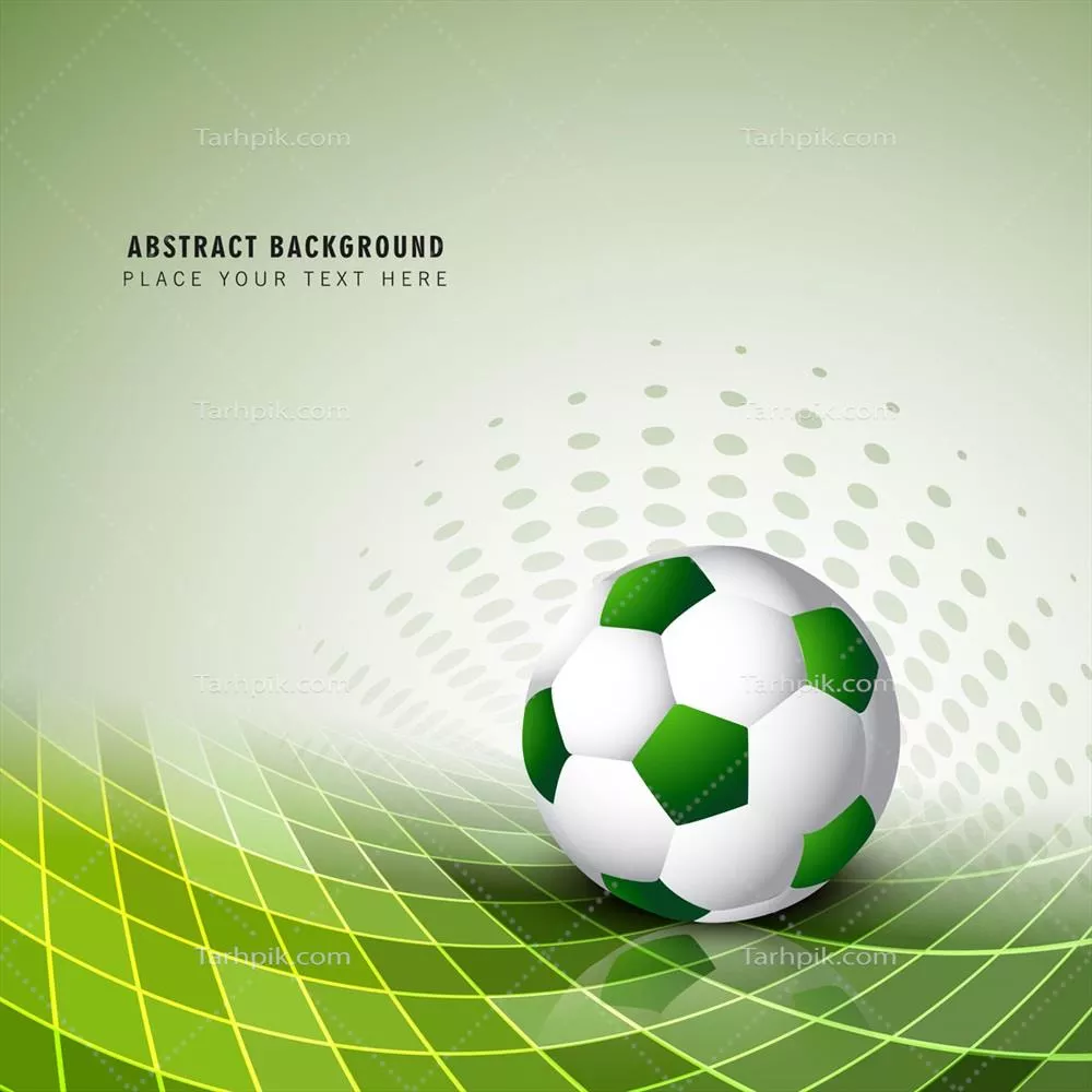 پسزمینه وکتوری فوتبال سبز با طراحی منحصر به فرد