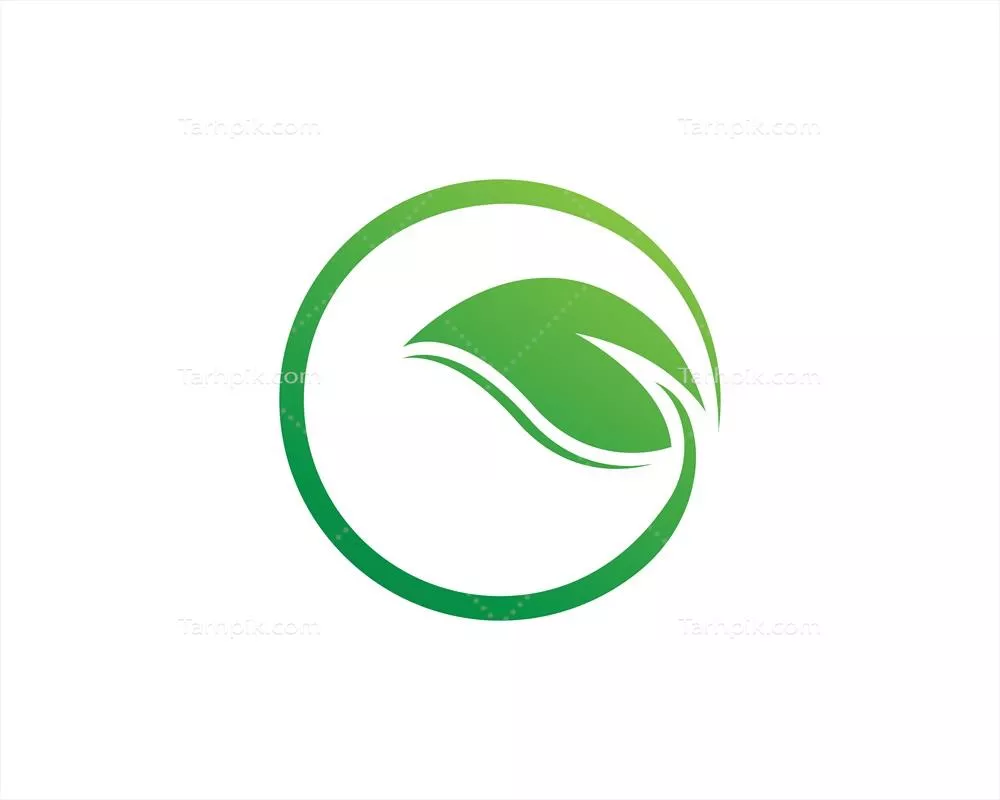 آیکون وکتور طبیعت با برگ سبز و اکولوژی با طراحی زیبا و مدرن