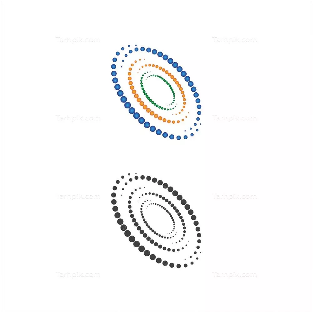 الگوی دایره ای نقطه ای به صورت هالفتون - وکتور و طراحی گرافیک