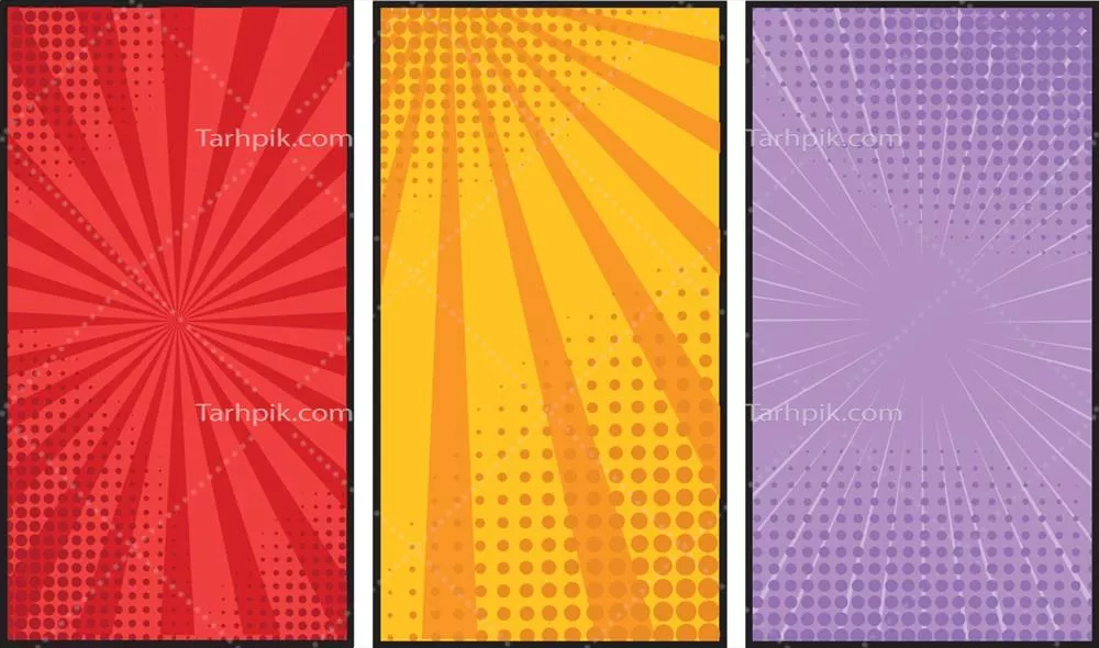 وکتور پشت زمینه هالفتون در کتاب کامیک با طرح وینتیج سوپر قهرمان