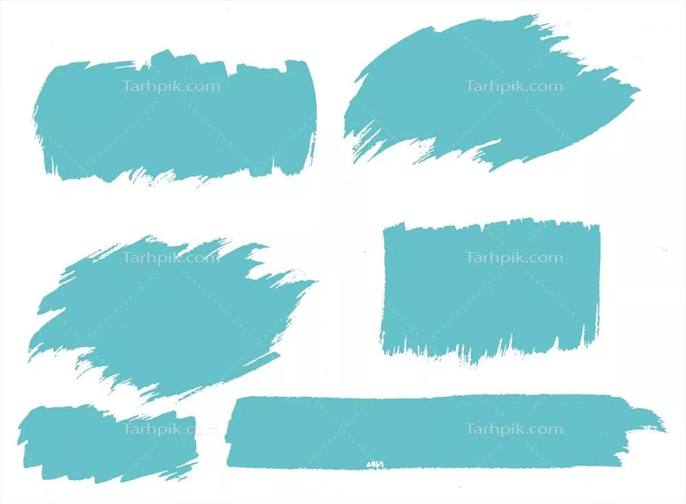 ست طراحی آبرنگ با ضربه قلموهای دستکشیده و وکتورهای زیبا