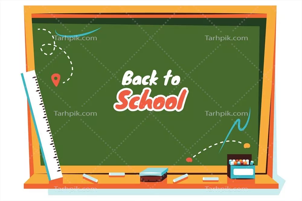 پسزمینه دستکشیده به سبک مدرسه با تخته سیاه و وکتورهای خلاقانه