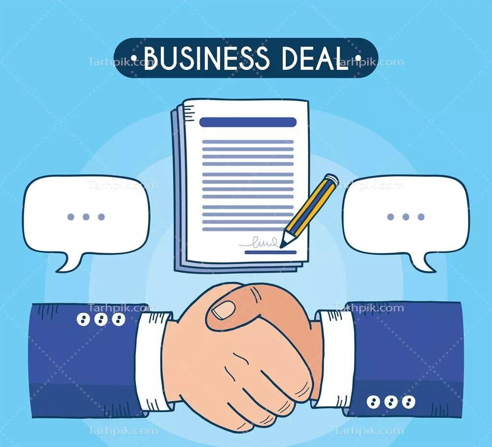 مفهوم مذاکرات تجاری به صورت دستی با طراحی وکتور خلاقانه