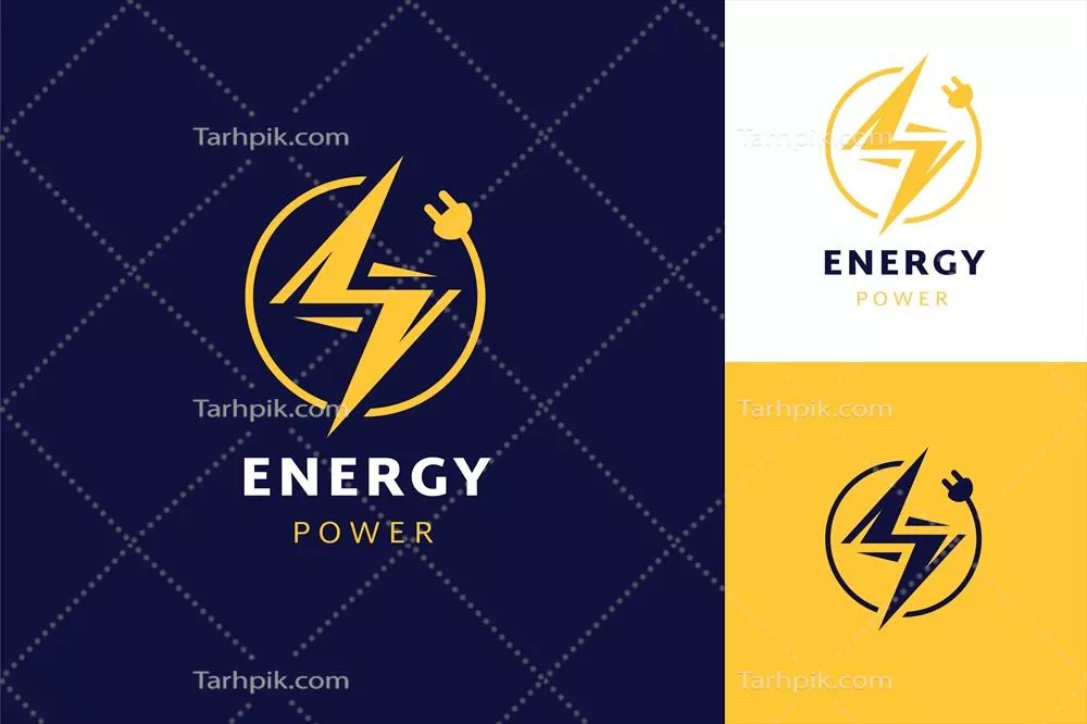 طرح وکتور لوگوی انرژی با طراحی دستی و خلاقانه